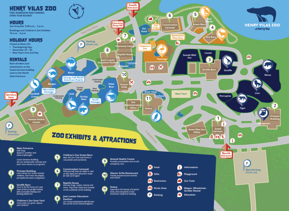 ZOO MAP - Henry Vilas Zoo